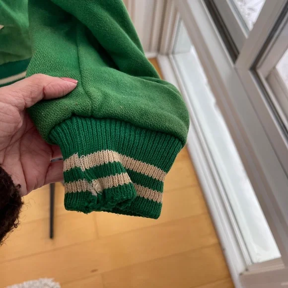 Vintage 1940s Varsity Jacket - Green - XS - Picture 7 of 11